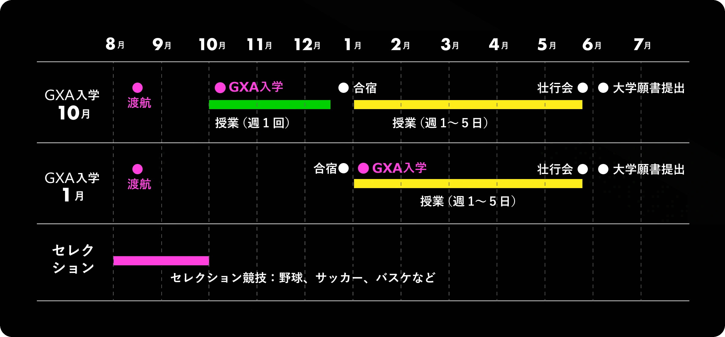 8月に海外の大学に入学する場合